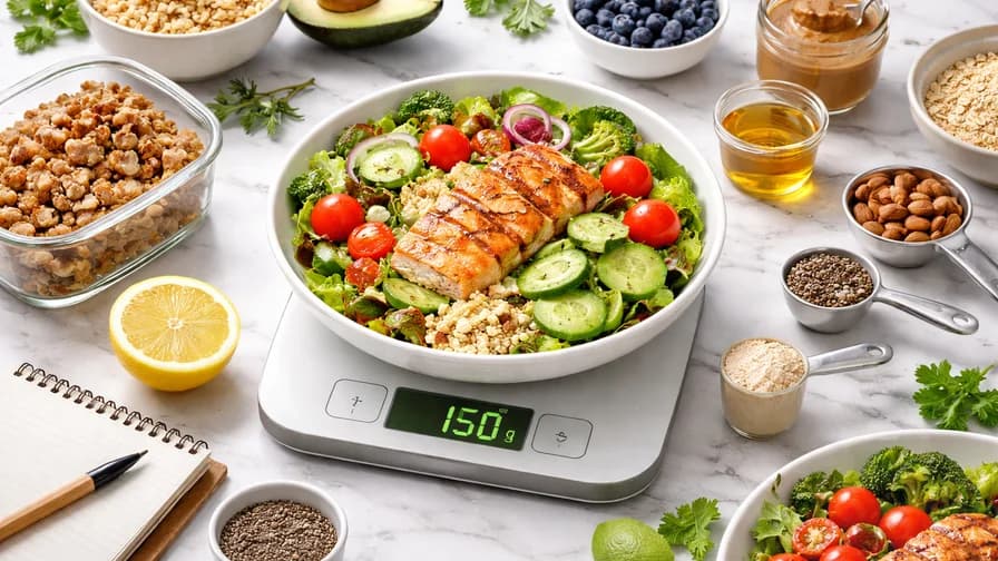 weigh blueberries on scale